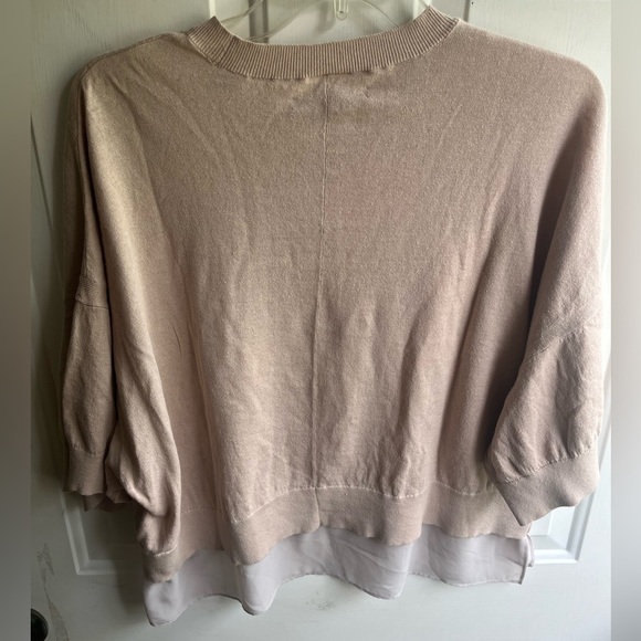 All Saints Women's Sweater in Light Pink and Cream - Picture 5 of 6
